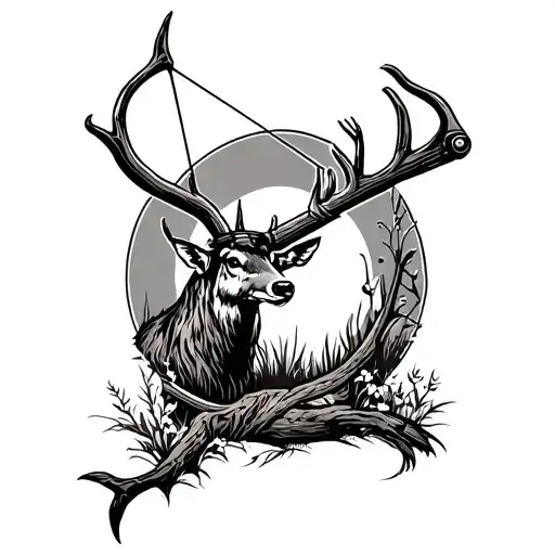 Nature Bow Hunting Scene