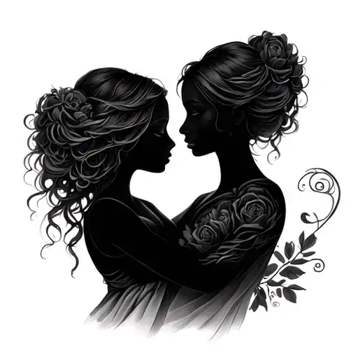 S And A Entwined Mother Daughter