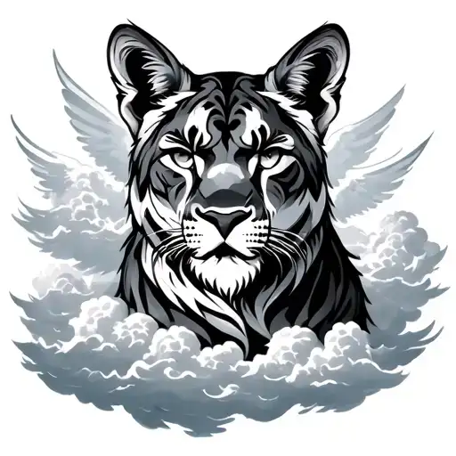 Puma Surrounded By Clouds In Heaven Gates