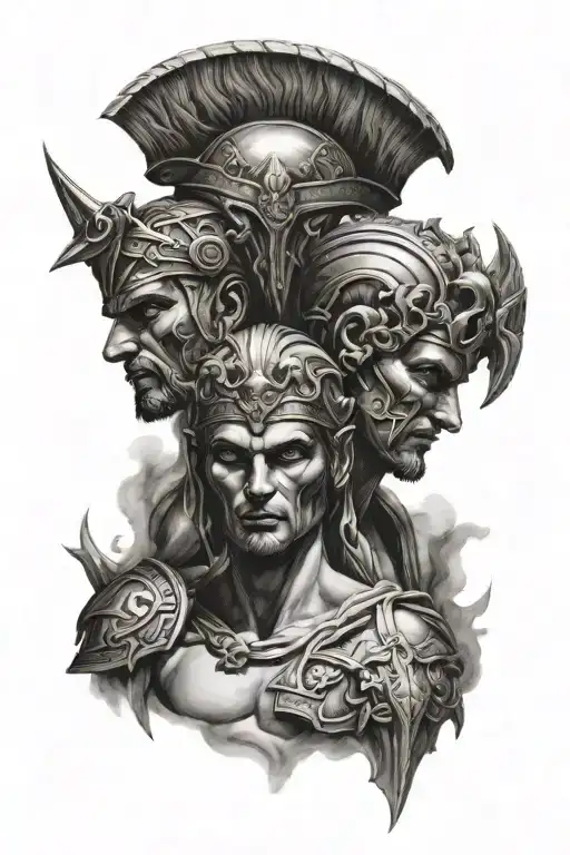 The Roman Gods Mars And Venus Ready For War Scene