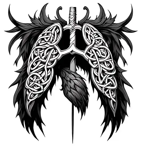 Celtic Warrior With Lung And An Ancient Background Construction