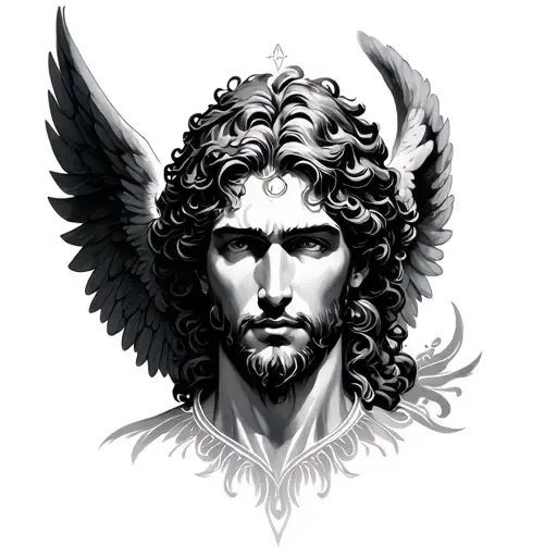 Angel Man Face With Aura