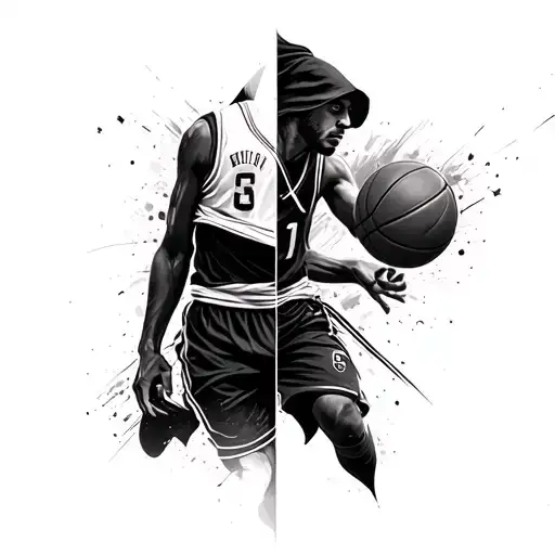 Assassin Creed Basketball Player Half Light Half Dark