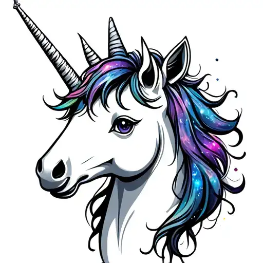 Unicorn With Galaxy