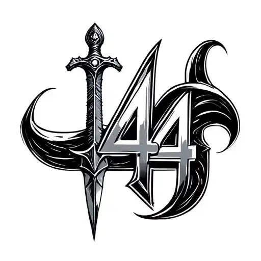Sword With Number 444