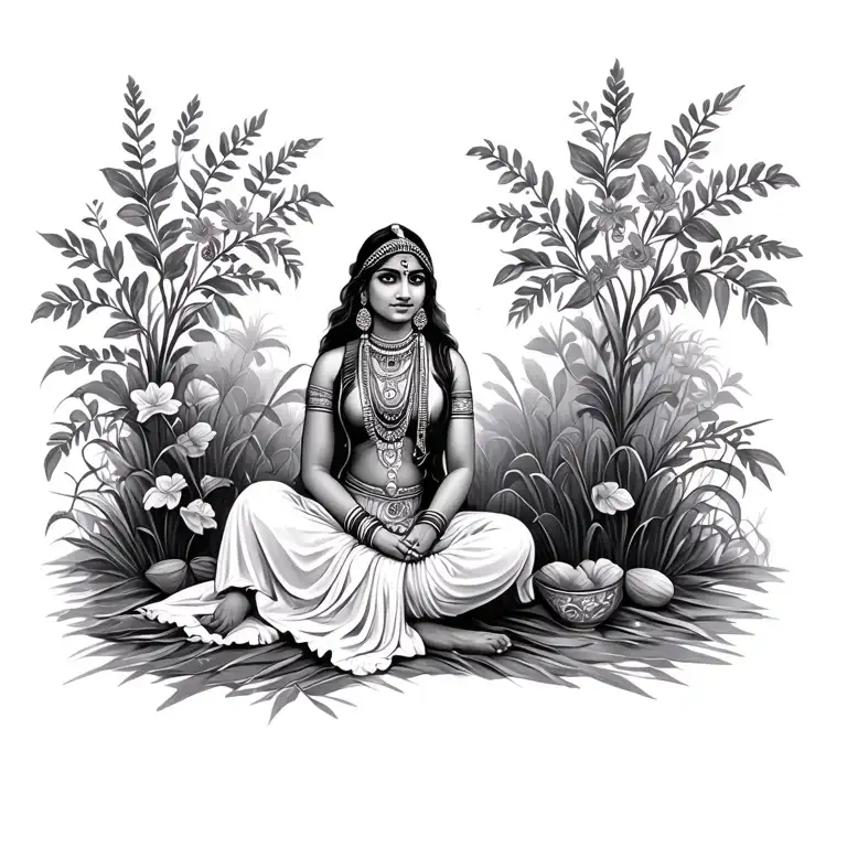 Indian Girl Sitting