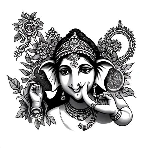 Mom With Ganesh Face