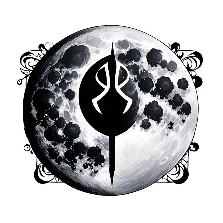 Full Moon With Sleeptoken Glyph
