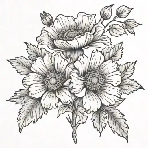 Marigold Poppy Daisy Flowers