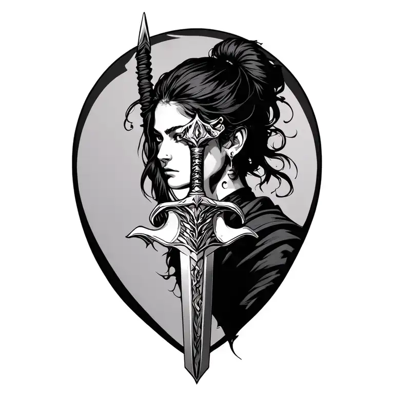 Melanoma Cancer Survivor Fighter Human Fantasy Sword