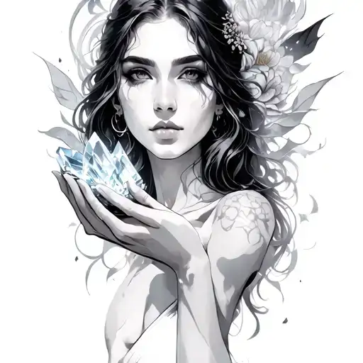 Seft Aura And Holding A Crystal