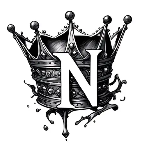 Crown With Letter N