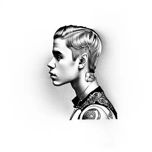 Justin Bieber Neck Rose