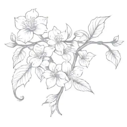 January May And June Birth Flowers On A Vine