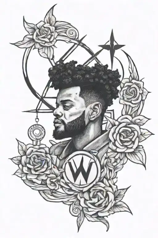 The Weeknd Tattoo With The Do Symbol Incorporated