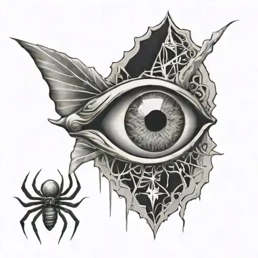 All Seeing Eye With Spider