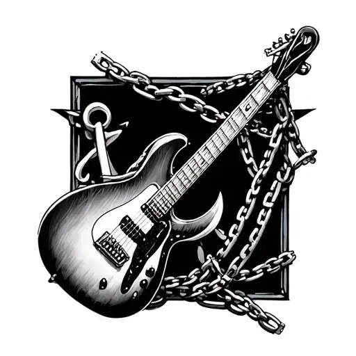 Guitar And Anchor & Chain