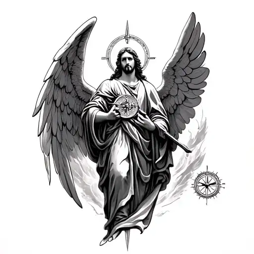 St Michael Archangel With Compass