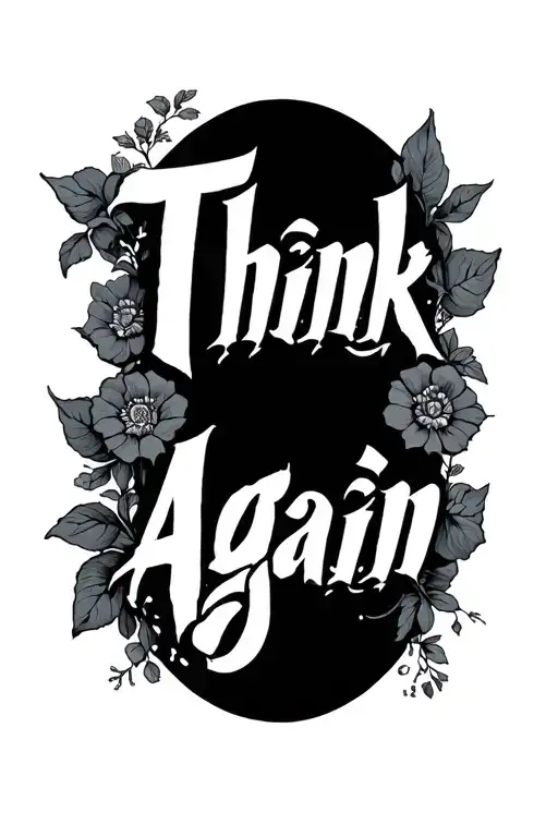 Think Again Calligraphy