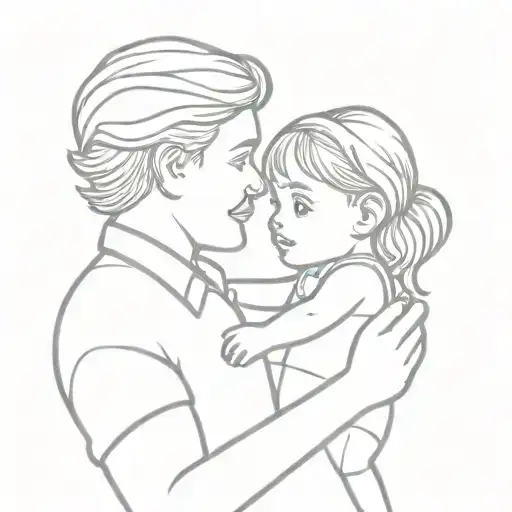 The Little Girl In Daddy's Arms