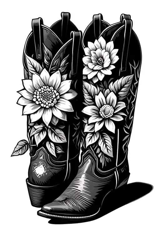 Cowboy Boot Dahlia Flower