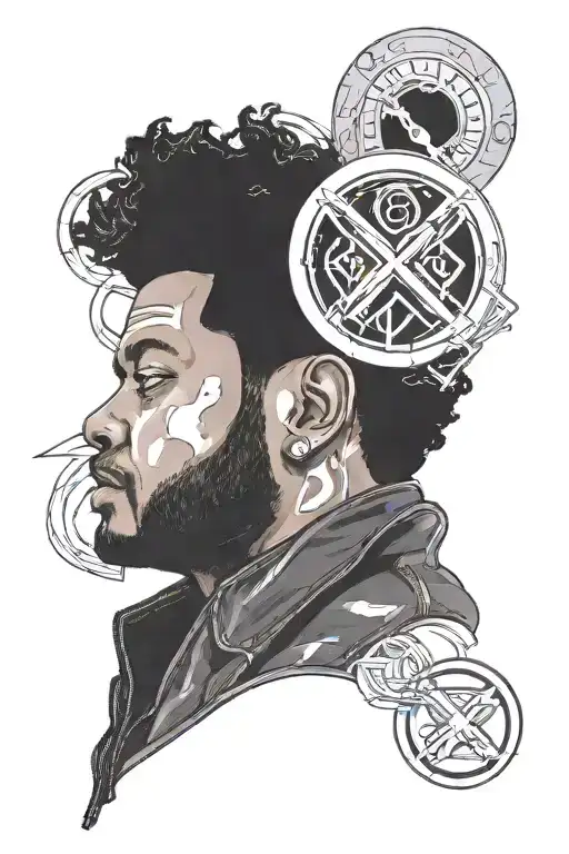 The Weeknd Tattoo With The Xo Symbol Incorporated Within