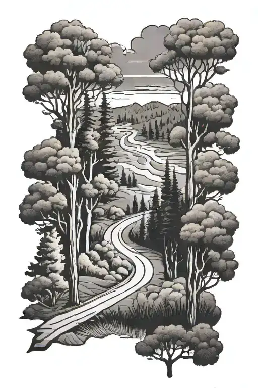 Road And Forest