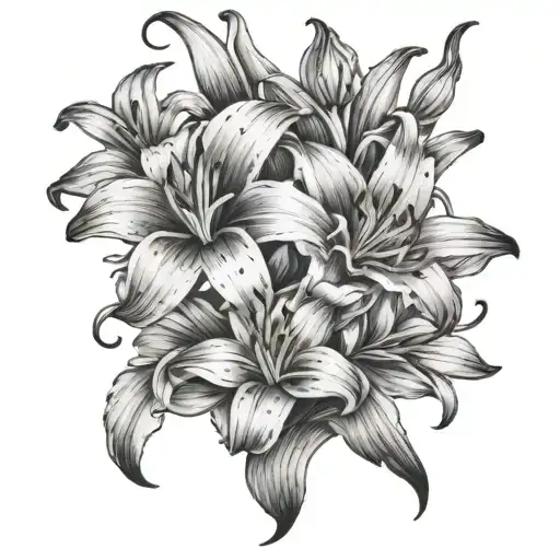 Marry Gold Flower And Lily Flowers