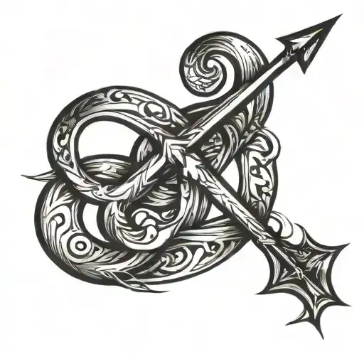 Infinity Symbol With Arrow Piercing