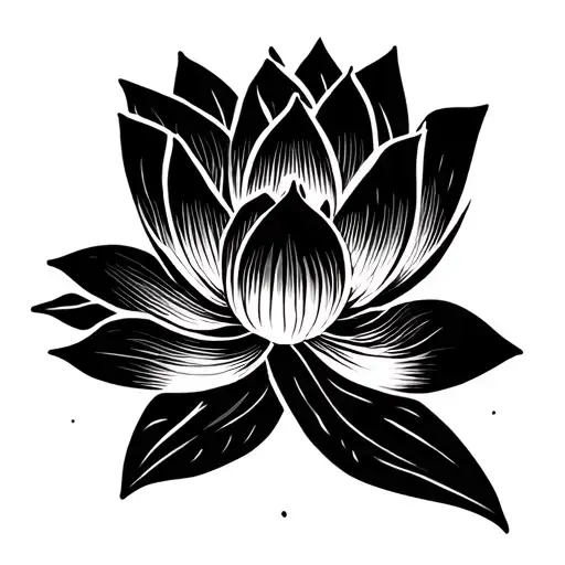 Minimalist Lotus Flower Tattoo Fineline