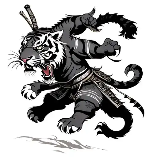 Samurai Tiger Fighting