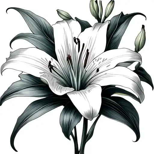 Vintage Botanical Lily