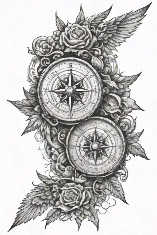 Compass And Angels Fighting Demons