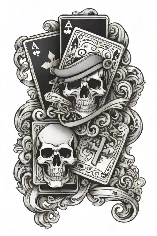 Ace Cards With Cross And Background