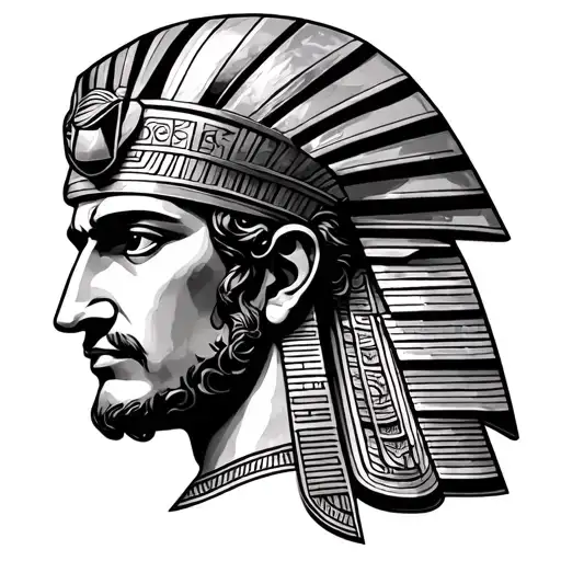 Alexander The Great With All Seeing Eye Egyptian Nad Norse Mythology