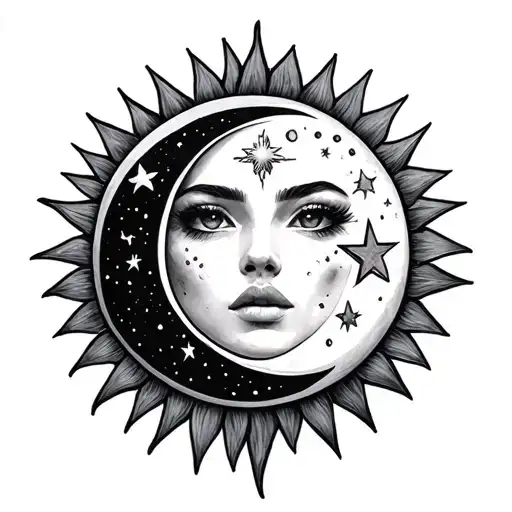 Refka On A Sun Moon Star