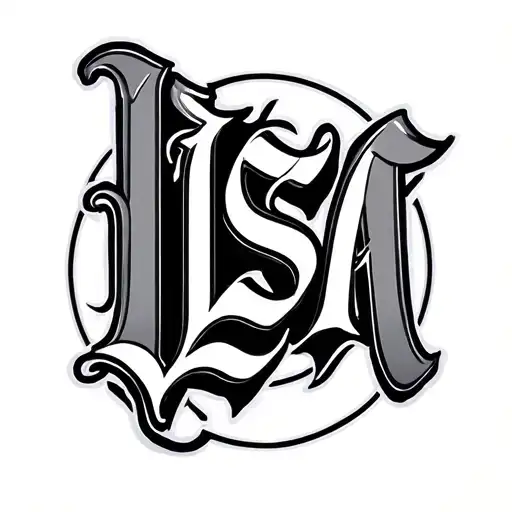 A Logotype For The Word Ilsa In Calligraphic Style And Uppercase
