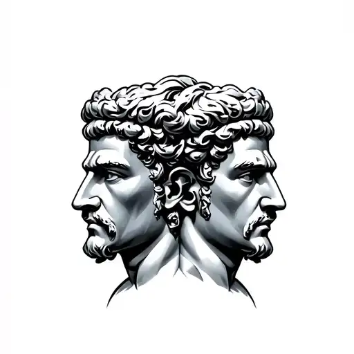 Roman God Janus Two Heads