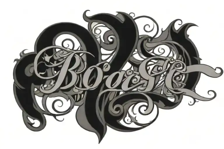 Initials Bgp In Script Lettering