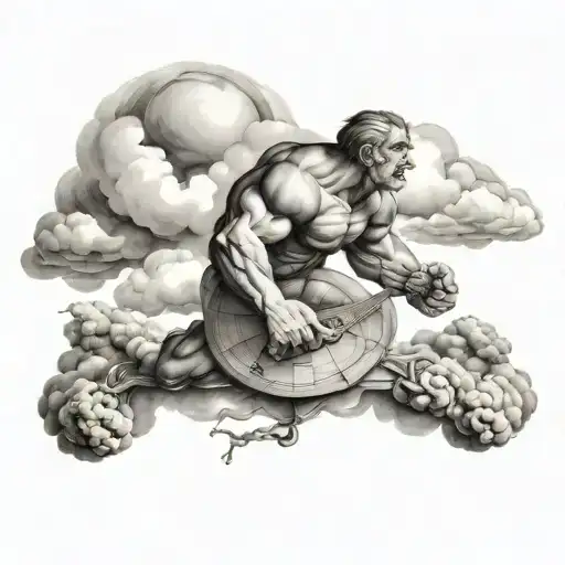 Atlas And Clouds