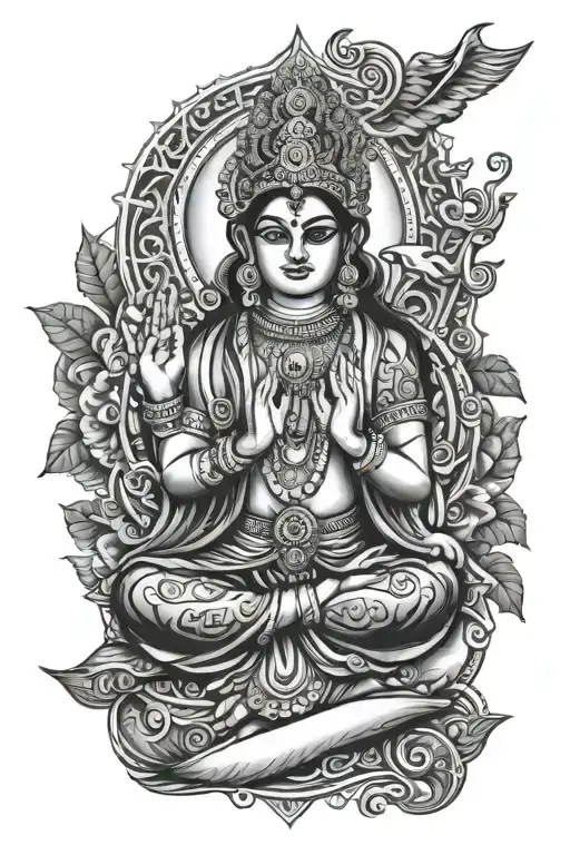 Hindu Spiritual Tattoo Design