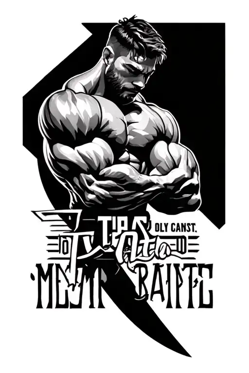 Half Sleeve Motivational Images Representing Strength And Discipline