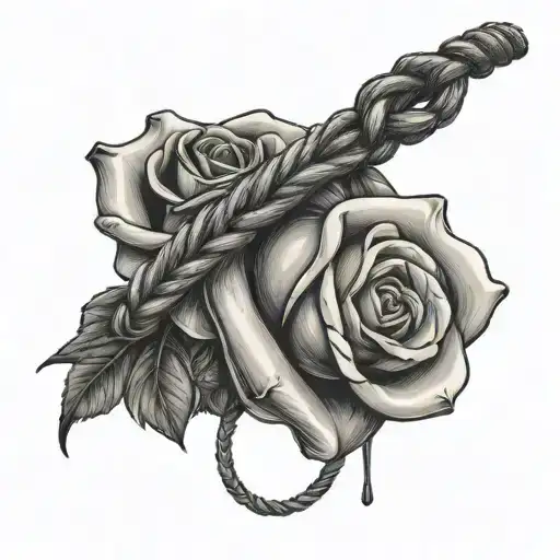 Noose Wrapped Around Rose