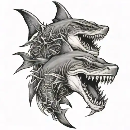 Shark And Dragon Head