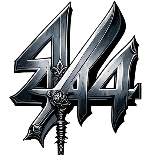 Sword With Number 444