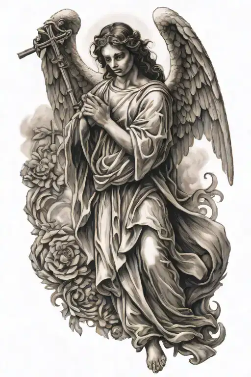 Angel With A Cross In His Hand