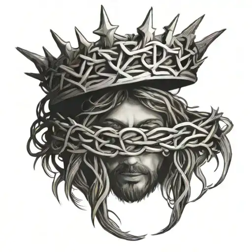 Jesus's Crown Of Thorns Intertwined Within