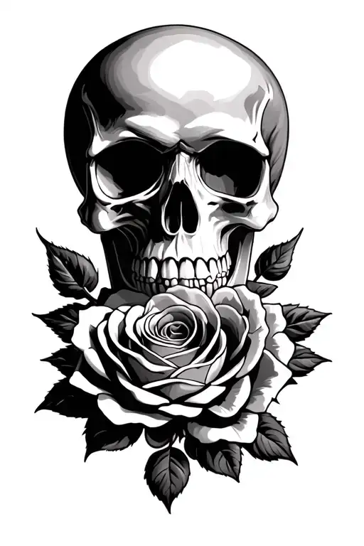 Mean Skull And Roses
