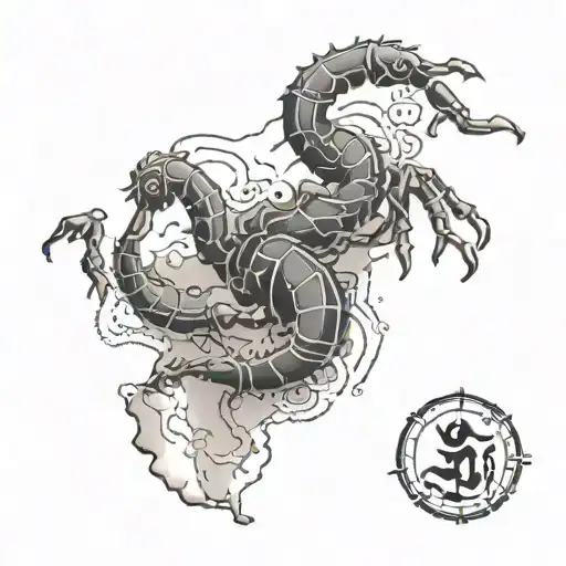 Scorpio Zodiac Sign And World Map