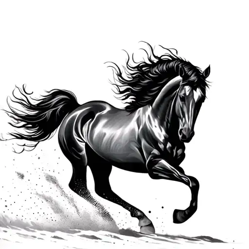 Horse Galloping Through Time Running